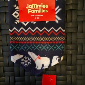 NWT Jammies for your families black Christmas Polar Bear Bandana Scarf S-M dog